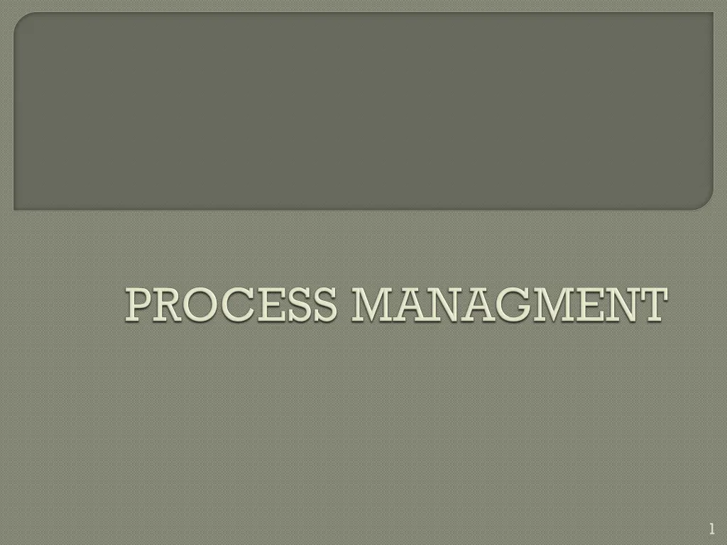 process managment