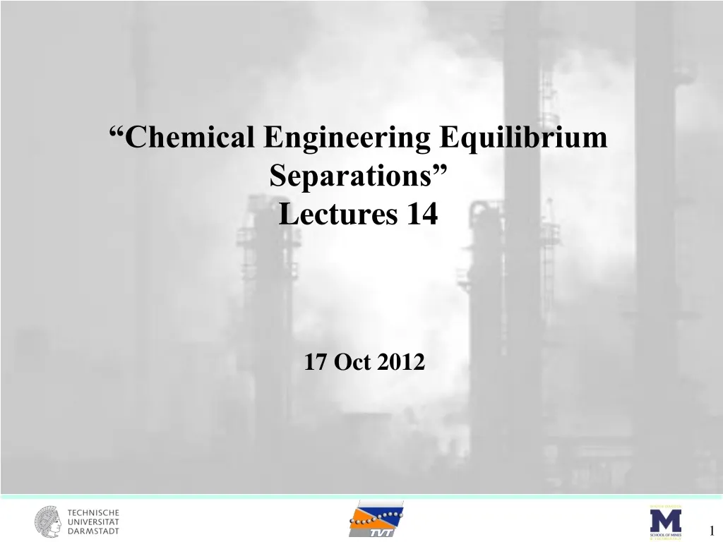 chemical engineering equilibrium separations