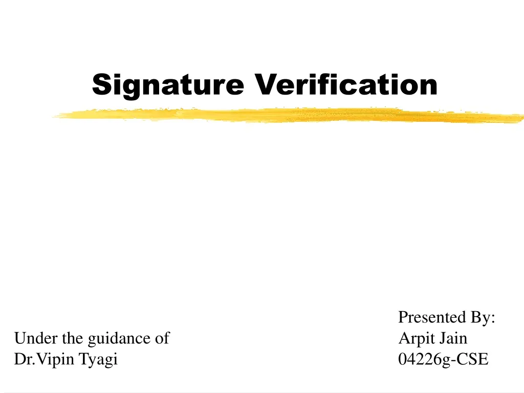 signature verification