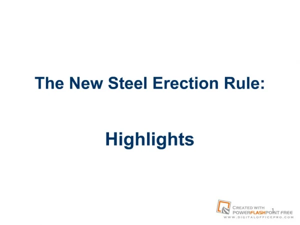 PPTThe New Steel Erection Rule