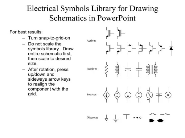 Electrical Symbols Library for Drawing Schematics in PowerPoint