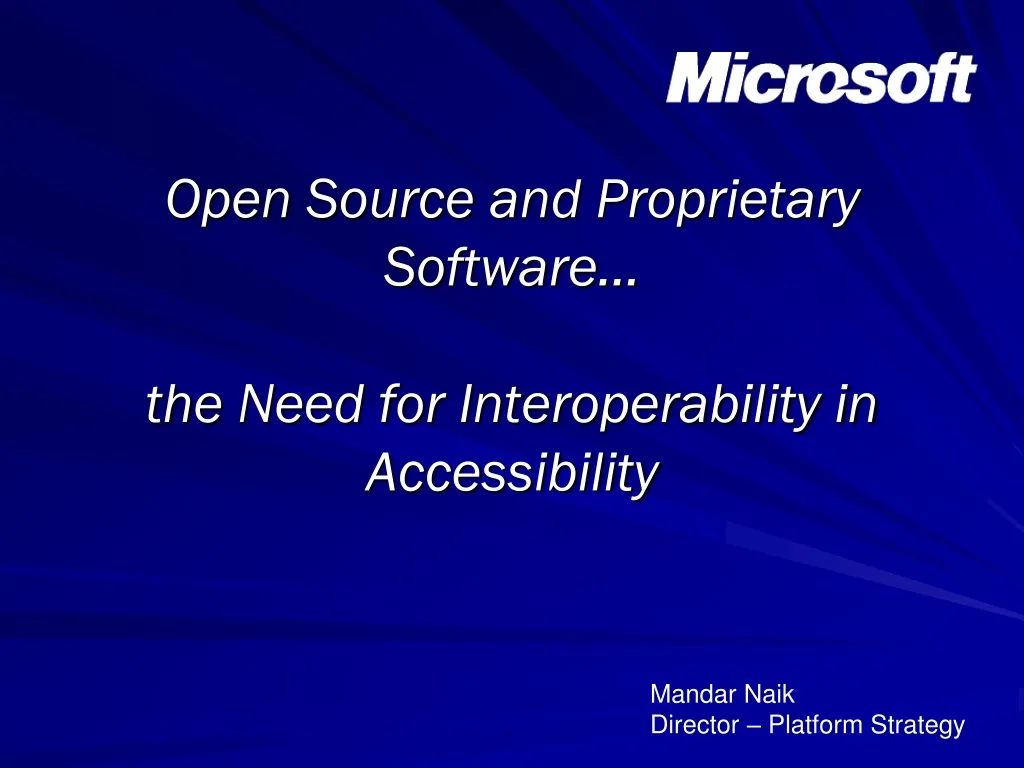 open source and proprietary software the need for interoperability in accessibility