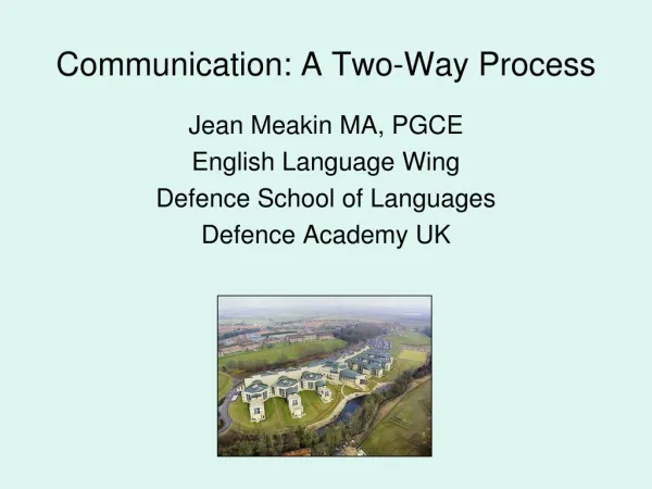 Communication: A Two-Way Process