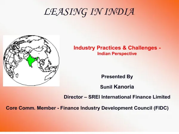 Leasing in India - FIDC