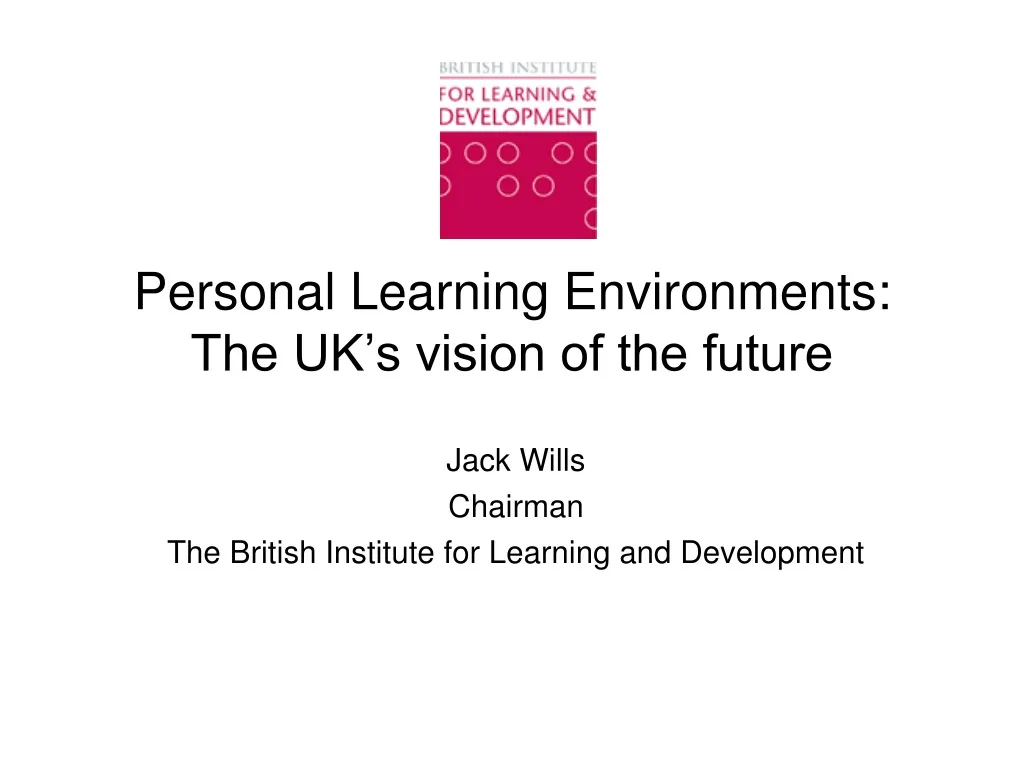 personal learning environments the uk s vision of the future