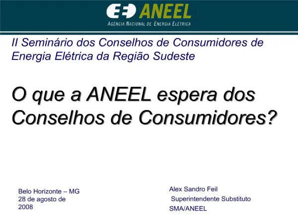 Slide 1 - Conselho de Consumidores - ANEEL