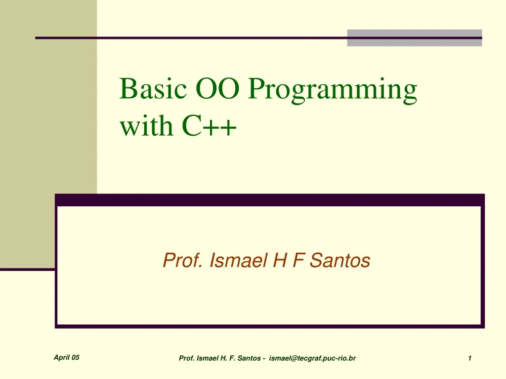 basic oo programming with c
