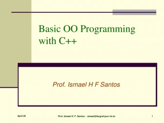 Basic OO Programming with C++ - slide 1
