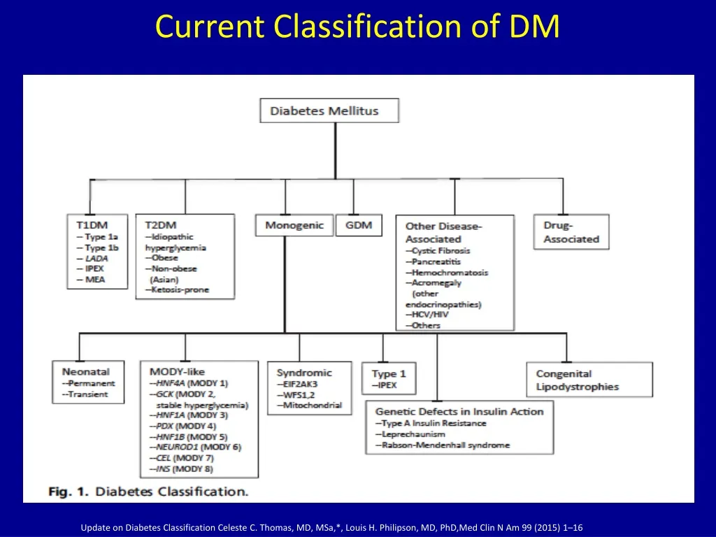current classification of dm