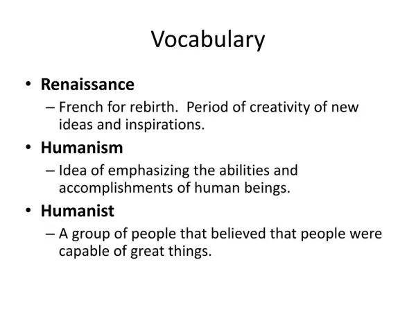 Vocabulary