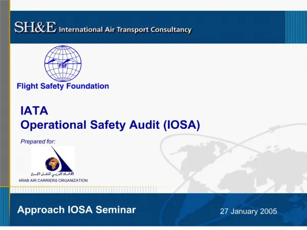 IATA Operational Safety Audit IOSA