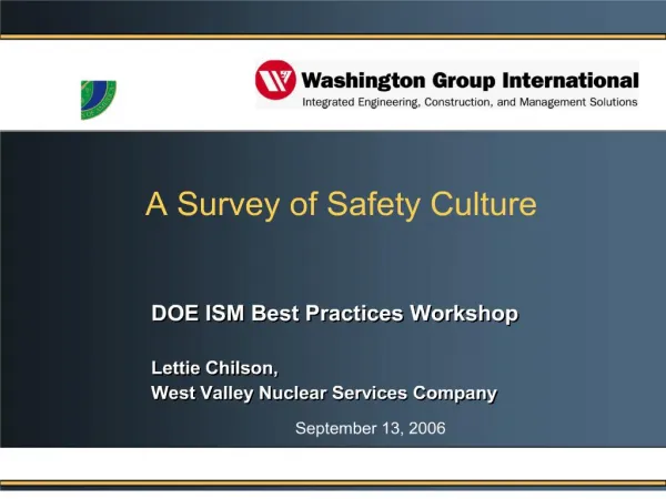 A Survey of Safety Culture