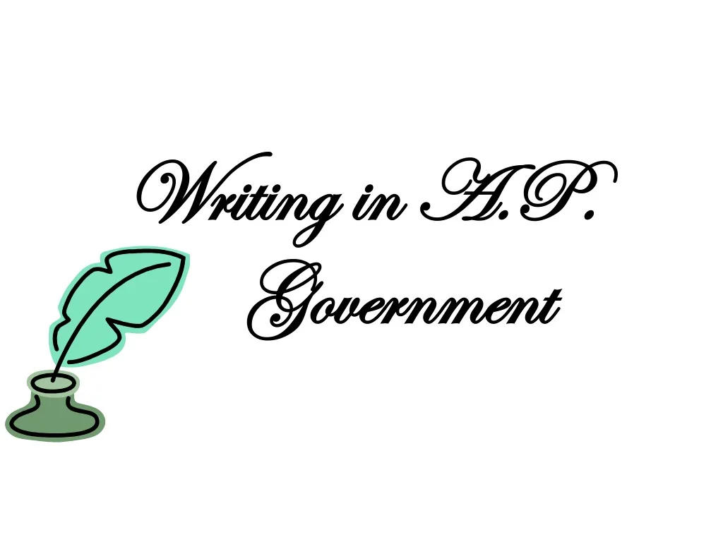 writing in a p government