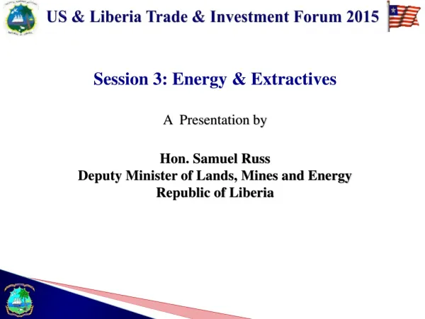 US &amp; Liberia Trade &amp; Investment Forum 2015