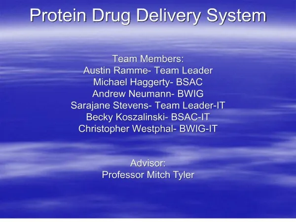 Protein Drug Delivery System
