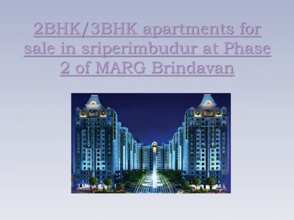 2BHK, 3BHK apartments for sale in sriperimbudur