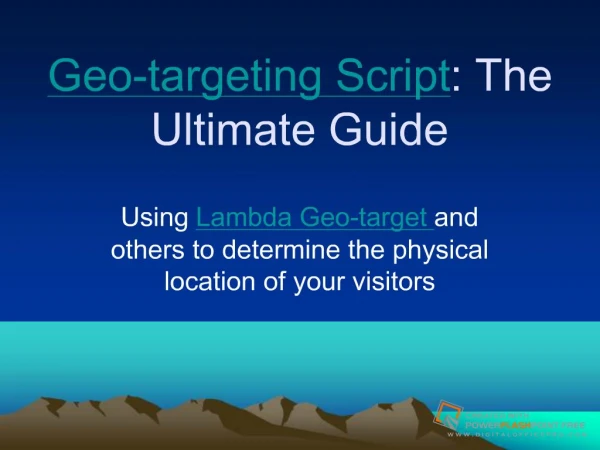 Geo-targeting with PHP: THe Ultimate Guide