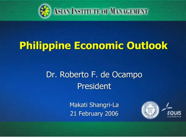 Philippine Economic Outlook