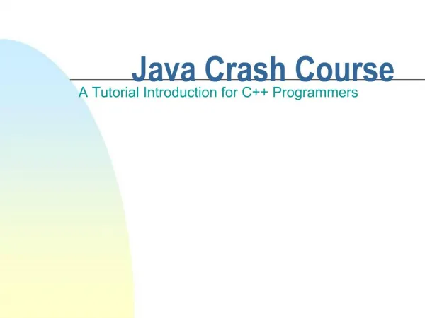 Java Crash Course