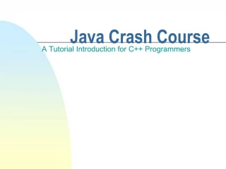 Java Crash Course - slide 1