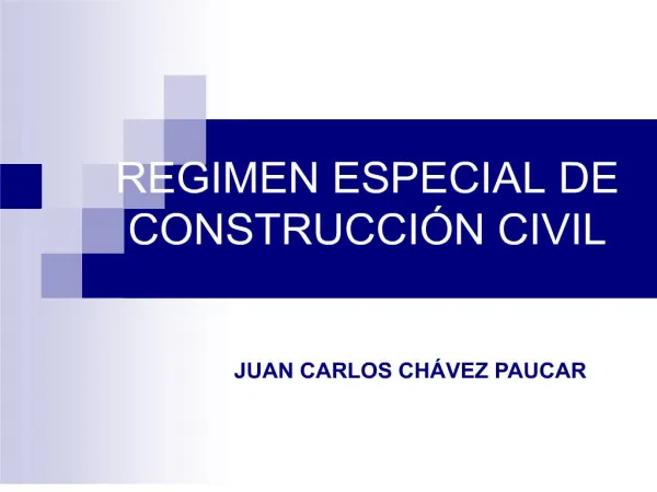 REGIMEN ESPECIAL DE CONSTRUCCI