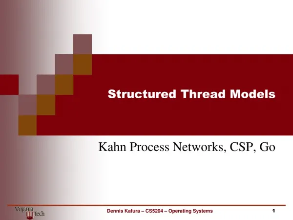 Structured Thread Models