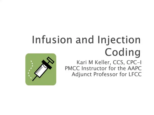 Infusion and Injection Coding
