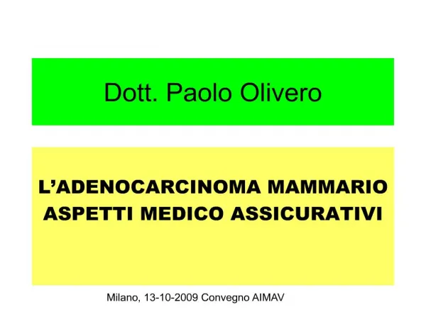 Dott. Paolo Olivero