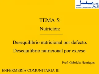Desequilibrio nutricional por exceso. - slide 1