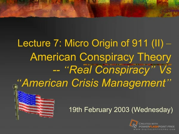 Micro Origin of 911