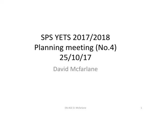 SPS YETS 2017/2018 Planning meeting (No.4) 25/10/17