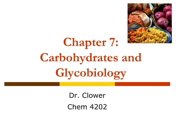 Chapter 7: Carbohydrates and Glycobiology
