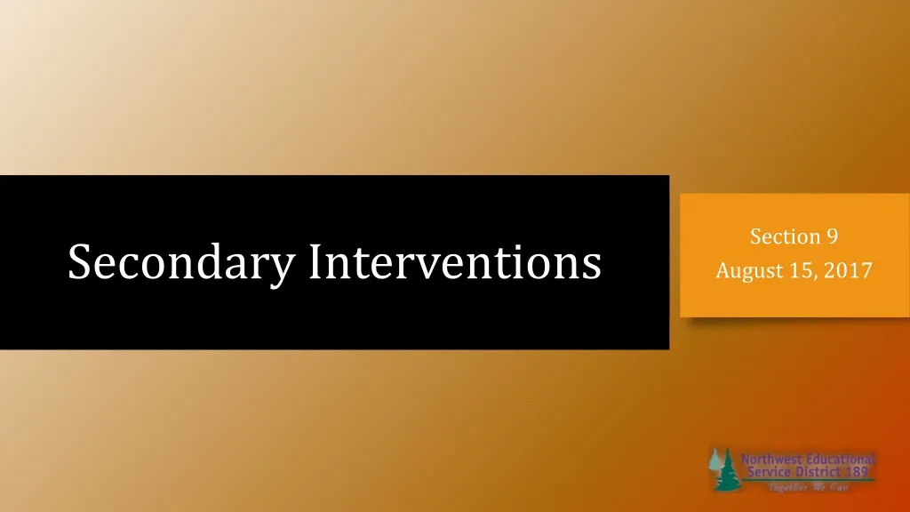 secondary interventions