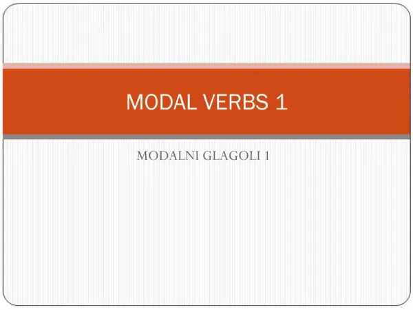 MODAL VERBS 1