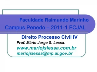 Direito Processo Civil IV - slide 1
