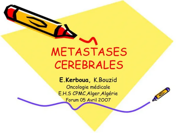 METASTASES CEREBRALES