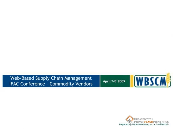 Web-Based Supply Chain Management IFAC Conference