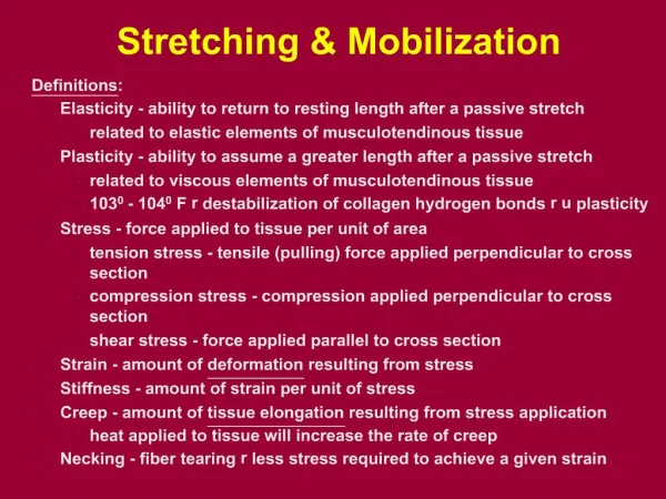 Stretching Mobilization
