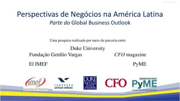 Perspectivas de Negócios na América Latina Parte do Global Business Outlook