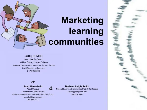 Marketing learning communities