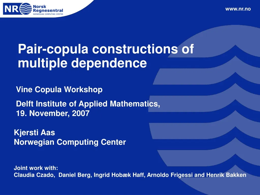 pair copula constructions of multiple dependence