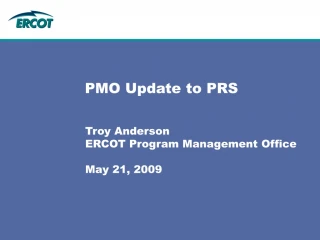 PMO Update to PRS - slide 1