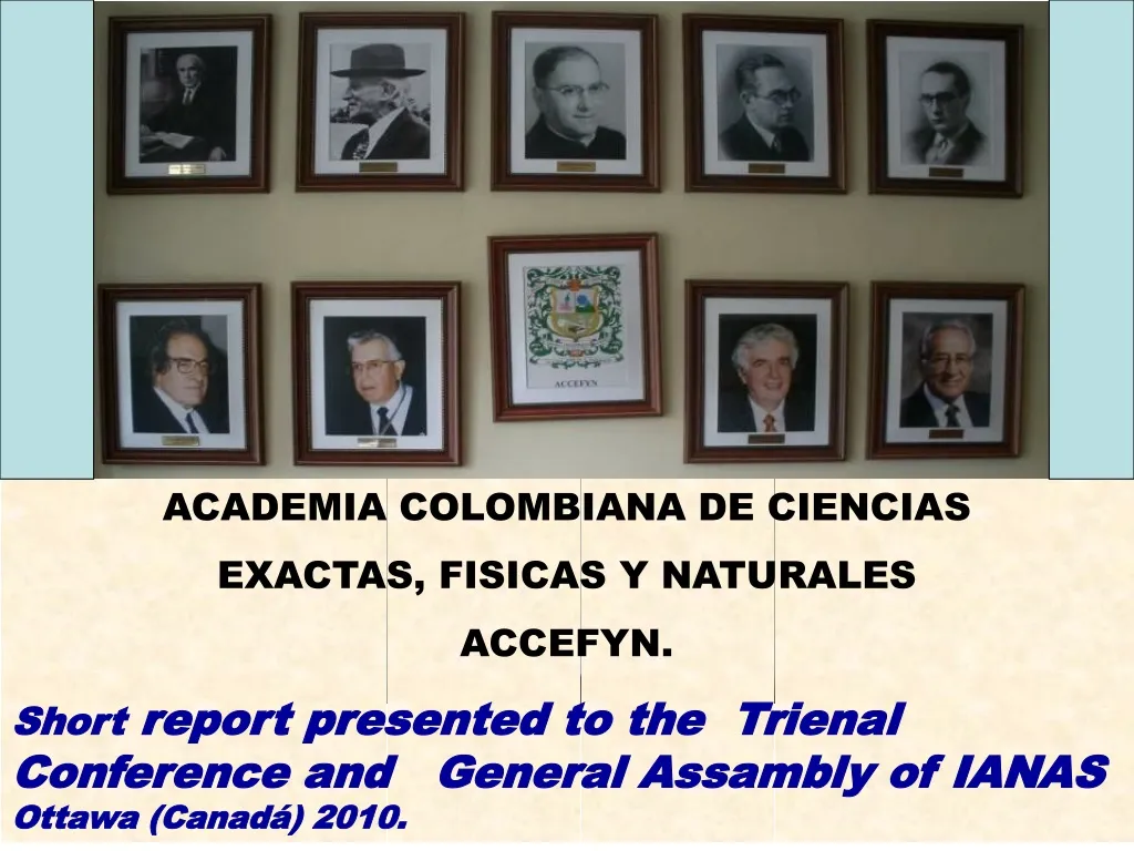 academia colombiana de ciencias exactas fisicas