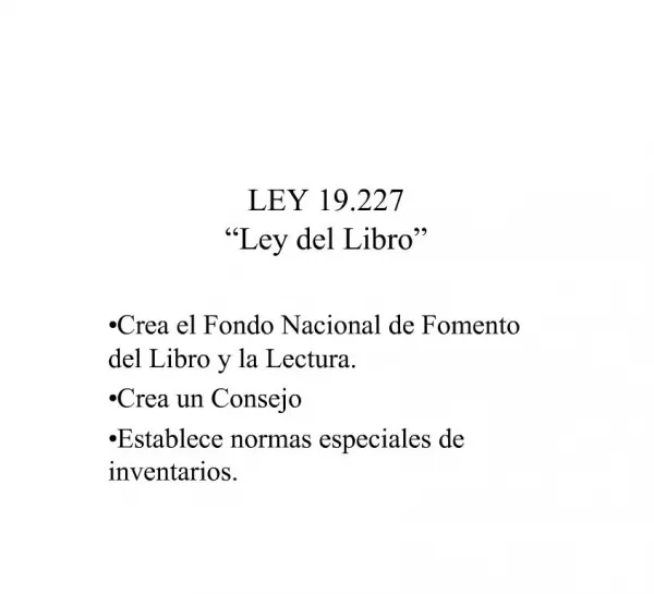 LEY 19.227 Ley del Libro