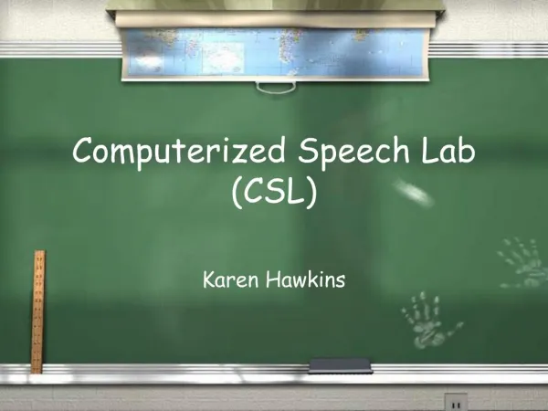 Computerized Speech Lab CSL