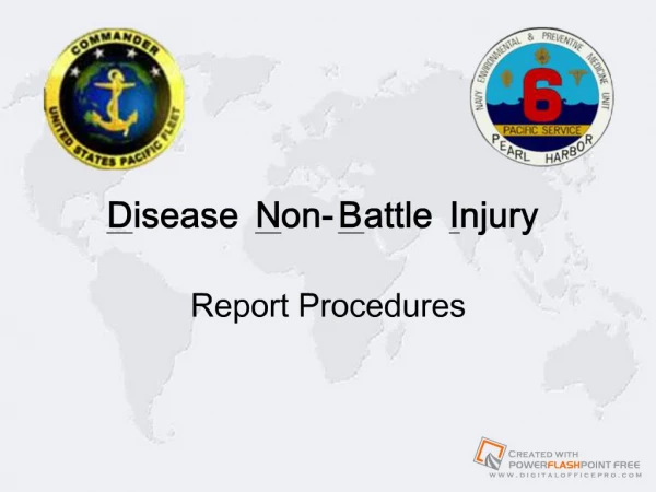 Disease Non-Battle Injury Report Procedures