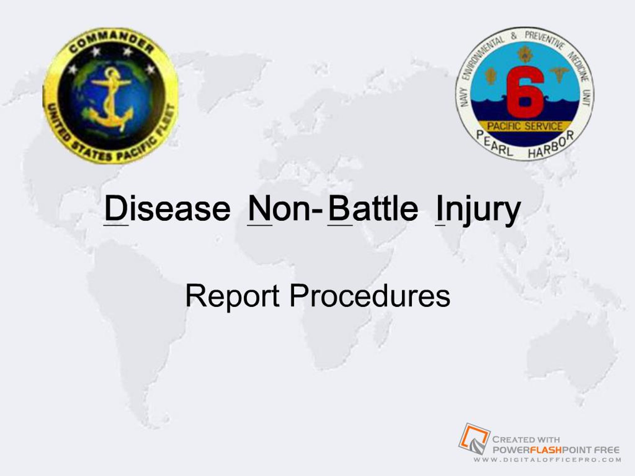 PPT - Disease Non-Battle Injury Report Procedures PowerPoint ...