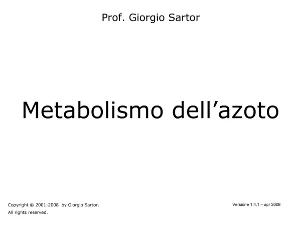 Metabolismo dell