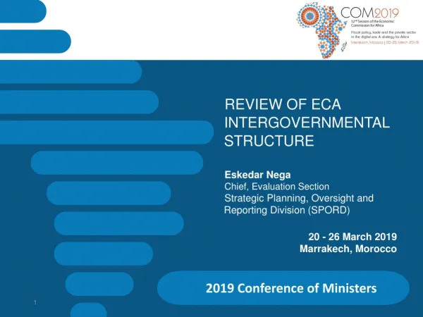 REVIEW OF ECA INTERGOVERNMENTAL STRUCTURE