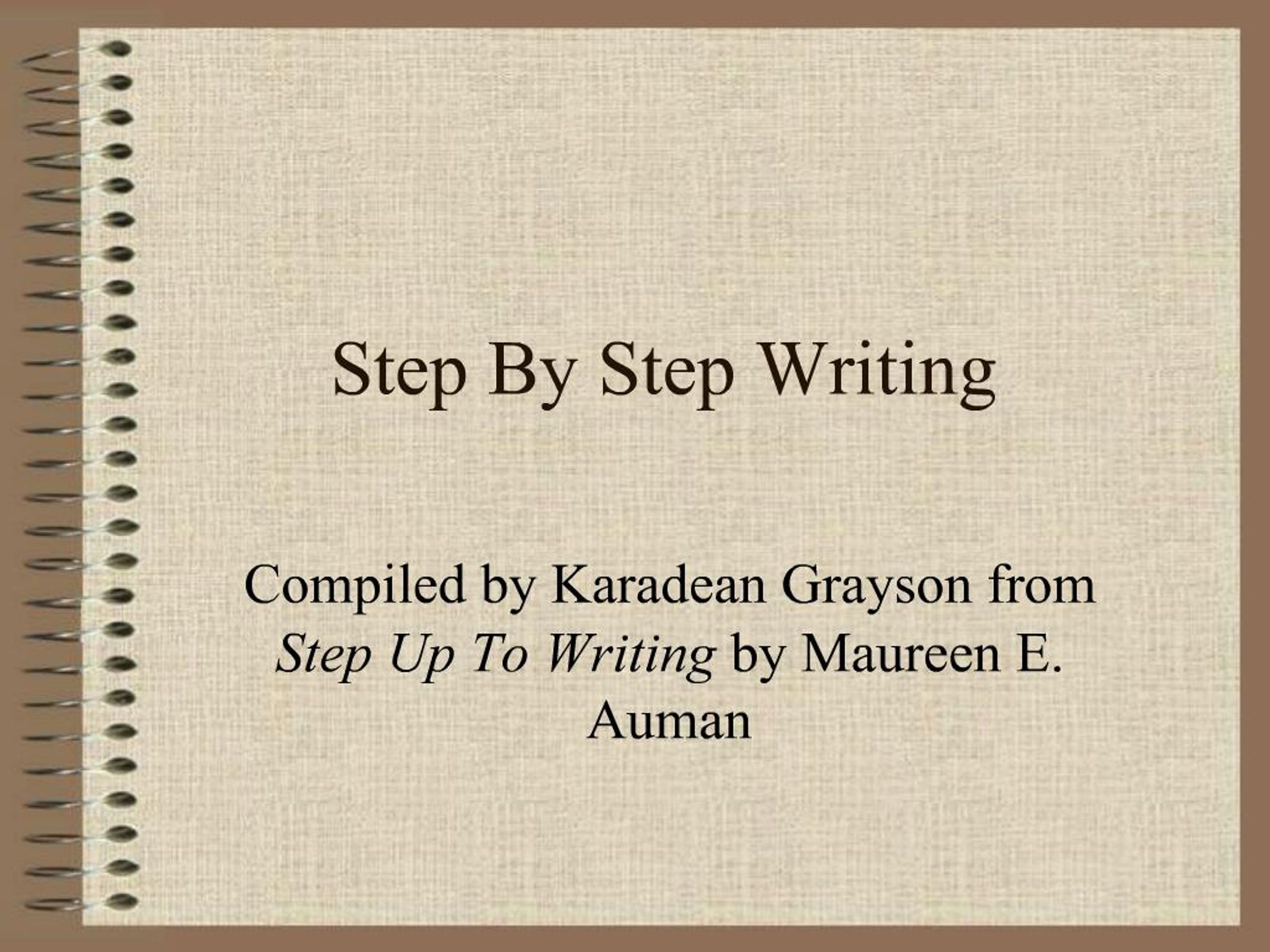 PPT - Step By Step Writing PowerPoint Presentation, free download - ID ...